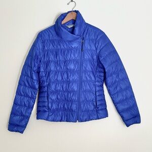 Athleta Blue Goose Down Puffer Jacket